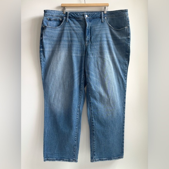 Madewell The Plus High-Rise Slim Boyjean Blue Denim Jeans in Neal Wash Size 26W - Picture 2 of 16